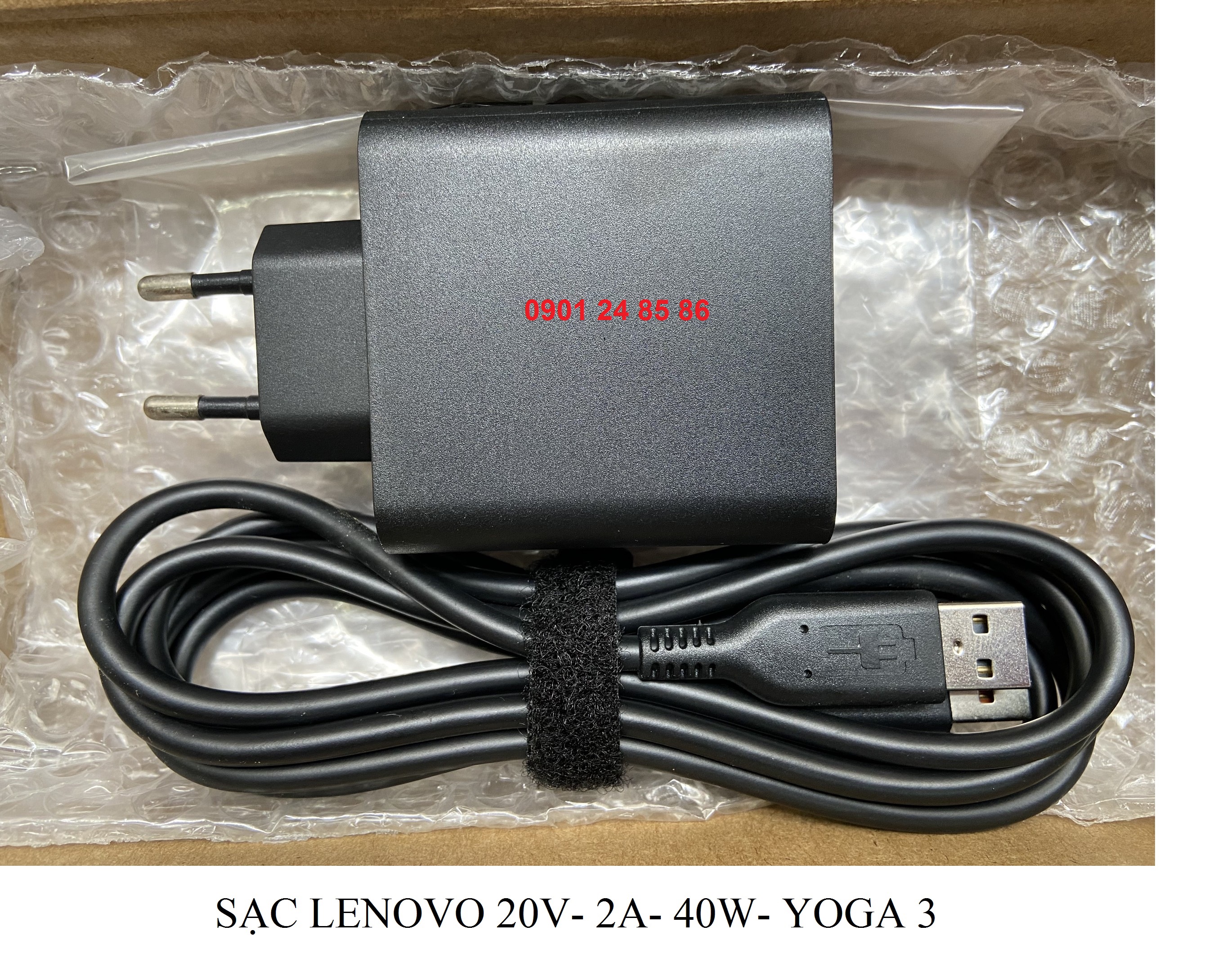 Sạc Laptop Lenovo, Sạc Lenovo, Adapter Laptop Lenovo Original, Lenovo Yoga 3 Pro Miix 2 11/ MIIX 2/ Yoga 3 11 1170/ Yoga 3 14 1470 - Lenovo 20V 2.0A/ 5.2V 2.0A - 40W -YOGA 3